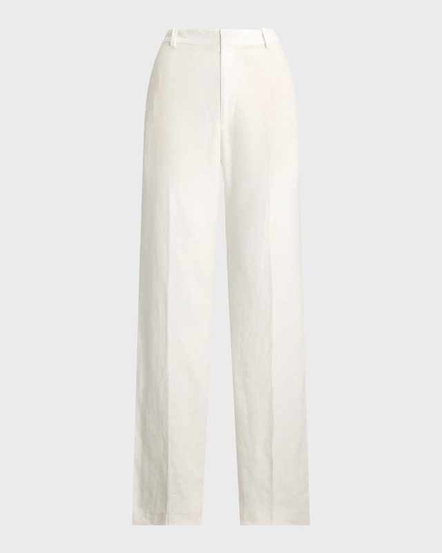 Linen Wide-Leg Pants